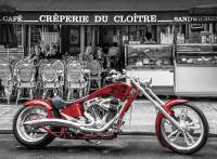Rompecabezas Moto Chopper Roja 1000 piezas