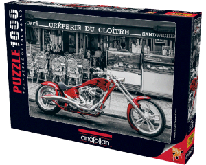 Rompecabezas Moto Chopper Roja 1000 piezas